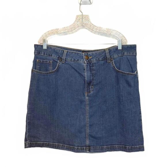 Vintage Plain Denim LEE Jean Skort - Picture 1 of 5